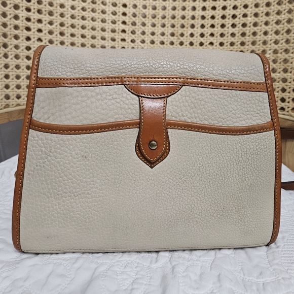 Dooney & Bourke Tan and Cream Leather Crossbody Bag - Picture 2 of 12